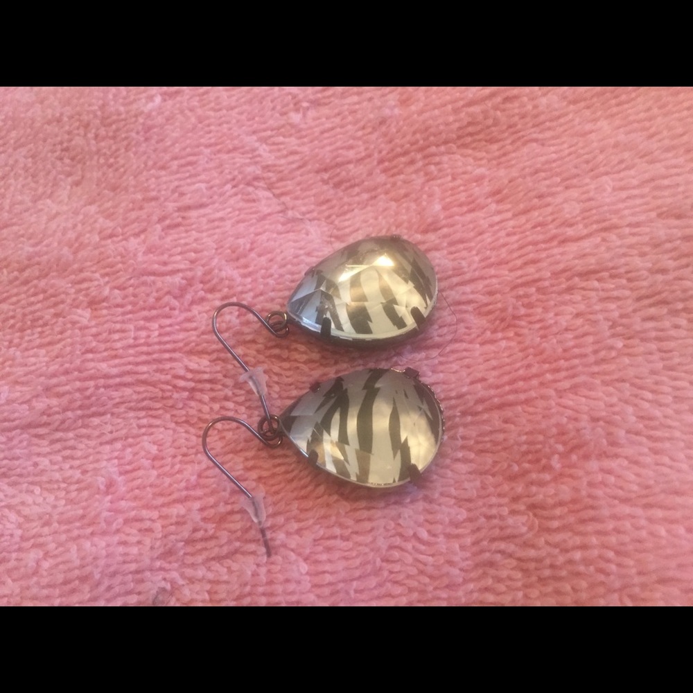 Zebra stripe earrings